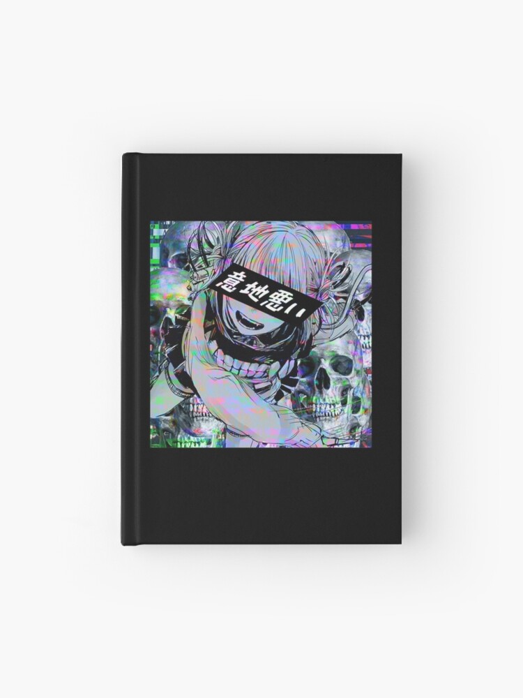 Sadistic Toga Glitch Sad Japanese Anime Aesthetic Hardcover Journal By Poserboy Redbubble