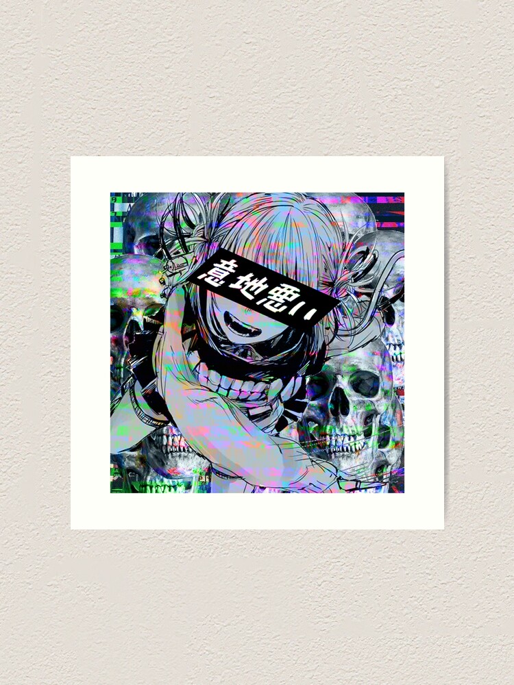 Sadistic Toga Glitch Sad Japanese Anime Aesthetic Art Print By Poserboy Redbubble