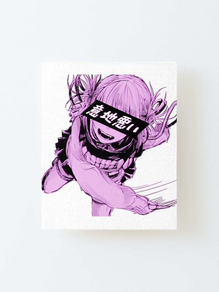 Sadistic Toga Pink Sad Japanese Anime Aesthetic Mounted Print By Poserboy Redbubble