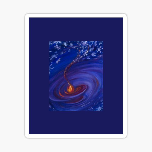 Snowlight swirling around flame Sticker