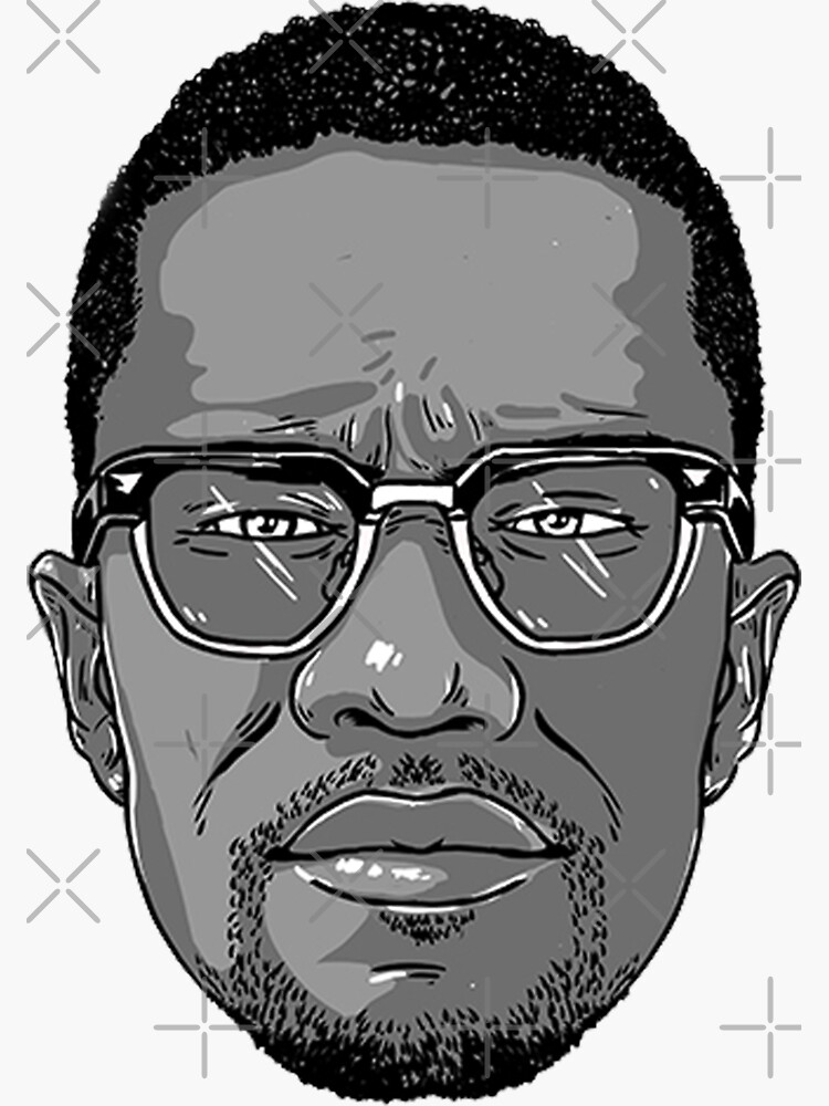 "Malcolm X" Sticker by tambustore Redbubble