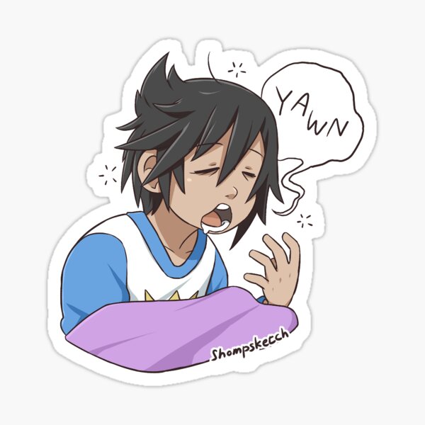 Vista previa del artículo con la obra «Xion Sticker | Bostezo», diseñado y vendido por Shomps.