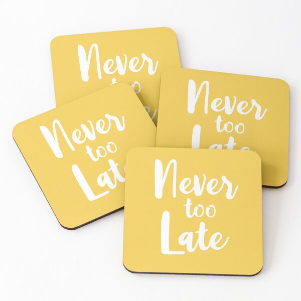 Item preview, Yellow Aesthetic Inspirational Quote - Never Too Late designed and sold by blueskywhimsy.