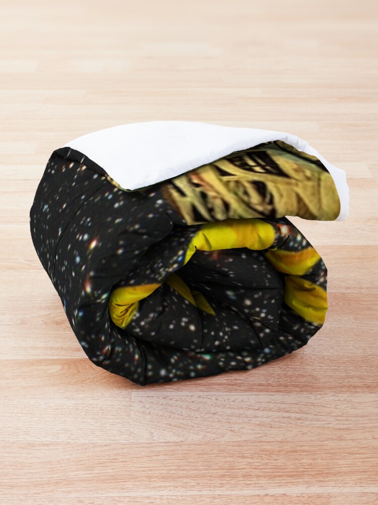 Alternate view of Sunflower Moon at Night Comforter