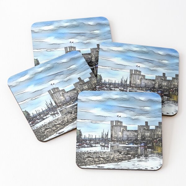 Item preview, CAERNARFON CASTLE IN PEN AND INK STYLE designed and sold by NICK COBURN PHILLIPS.