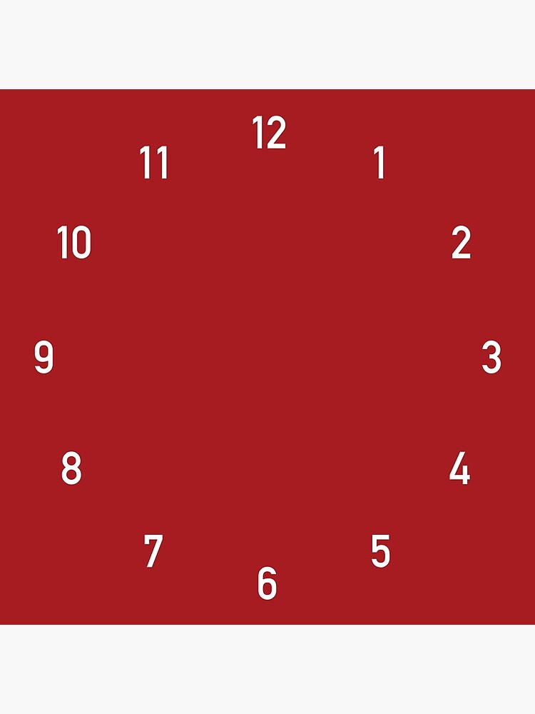 Clock numbers red by colorandpattern