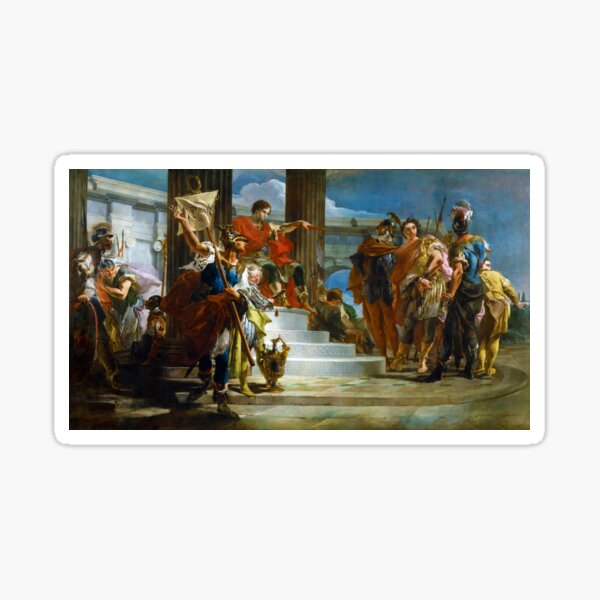 Scipio Africanus Freeing Massiva by Giovanni Battista Tiepolo (1721) Sticker