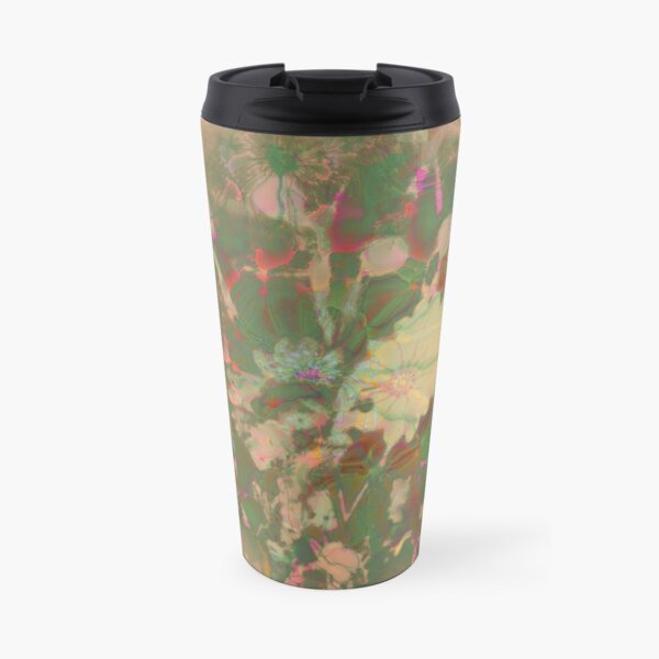 Fractalized floral abstraction Travel Mug