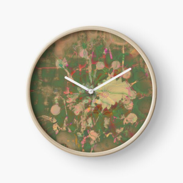 Fractalized floral abstraction Clock