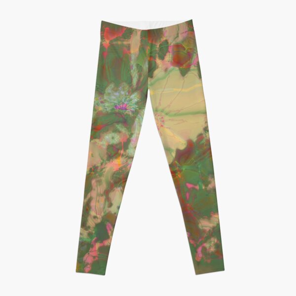 Fractalized floral abstraction Leggings