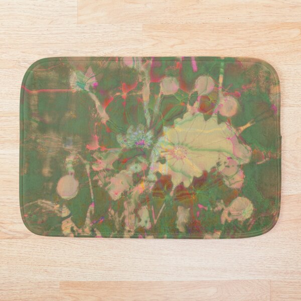 Fractalized floral abstraction Bath Mat