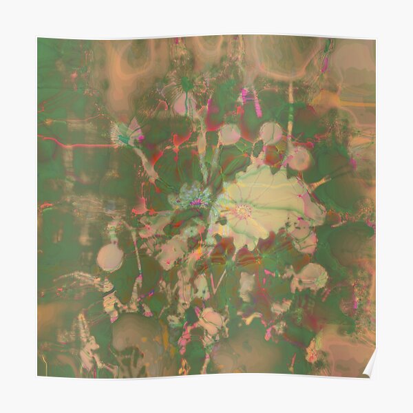 Fractalized floral abstraction Poster