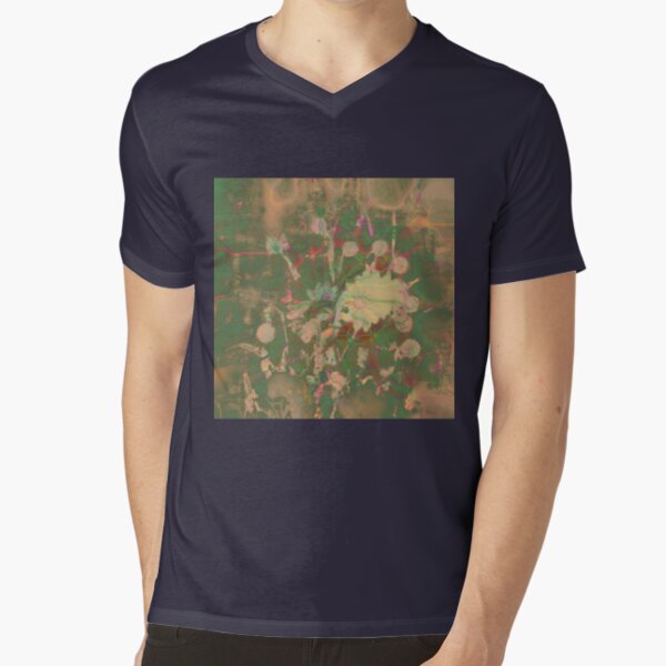 Fractalized floral abstraction V-Neck T-Shirt