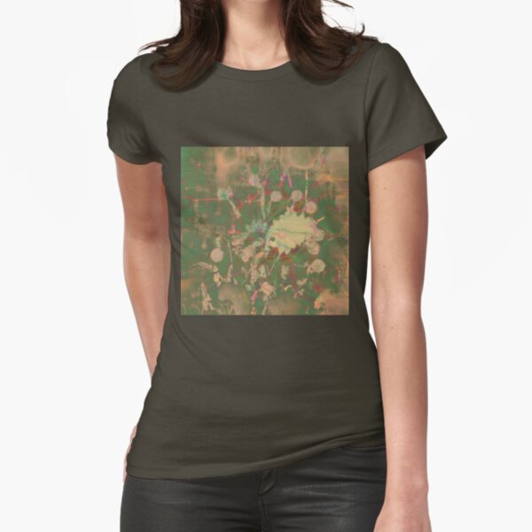 Fractalized floral abstraction Fitted T-Shirt