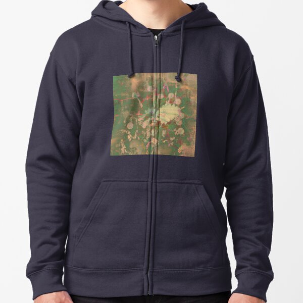 Fractalized floral abstraction Zipped Hoodie