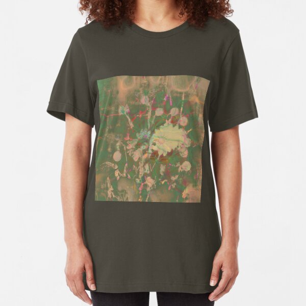 Fractalized floral abstraction Slim Fit T-Shirt
