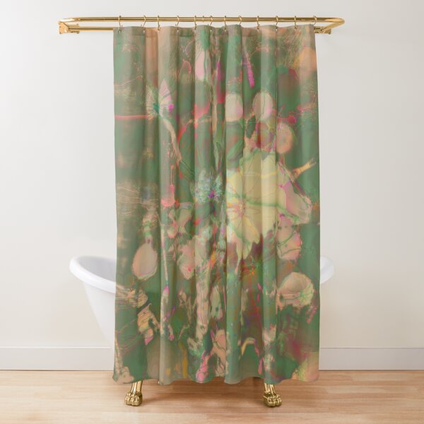 Fractalized floral abstraction Shower Curtain