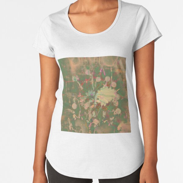 Fractalized floral abstraction Premium Scoop T-Shirt