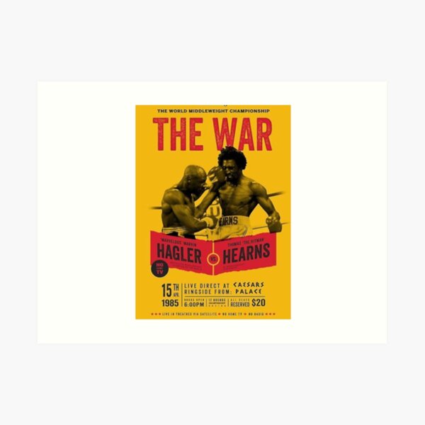 Hagler v Hearns Art Print