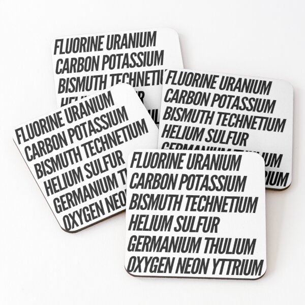 Item preview, Fluorine Uranium Carbon Potassium Bismuth Technetium Helium Sulfur Germanium Thulium Oxygen Neon Yttrium designed and sold by sam1special.