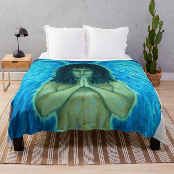 Item preview, Blue Angel Guardian Angel Light Being Painting Picture Blue Angel designed and sold by Margarita-Art.
