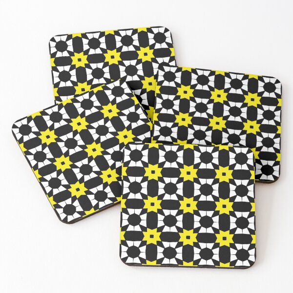Item preview, Geometric Design Yellow and Black Flower Abstract designed and sold by SillaHoekstra.