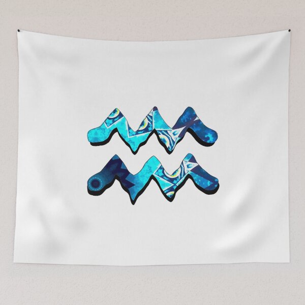 Item preview, Blue Tone Aquarius Astrological Symbol  designed and sold by Michell Rosenthal.