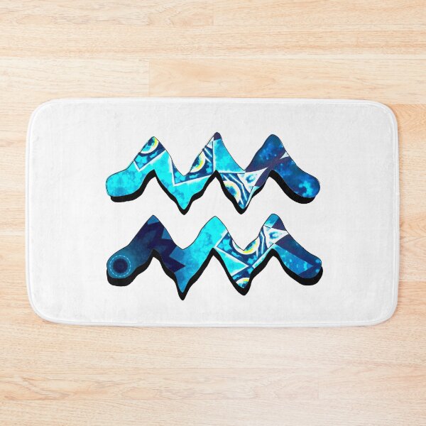 Item preview, Blue Tone Aquarius Astrological Symbol  designed and sold by Michell Rosenthal.