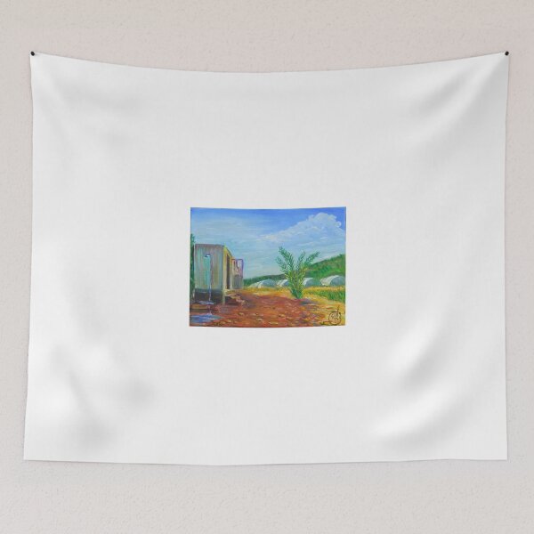 Item preview, Oil Painting - Beach Cabin in Sicily. A Beach on a Farm near Agrigento. 2015 designed and sold by Igor Pozdnyakov.