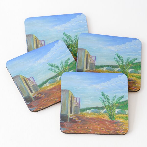 Item preview, Oil Painting - Beach Cabin in Sicily. A Beach on a Farm near Agrigento. 2015 designed and sold by Igor Pozdnyakov.