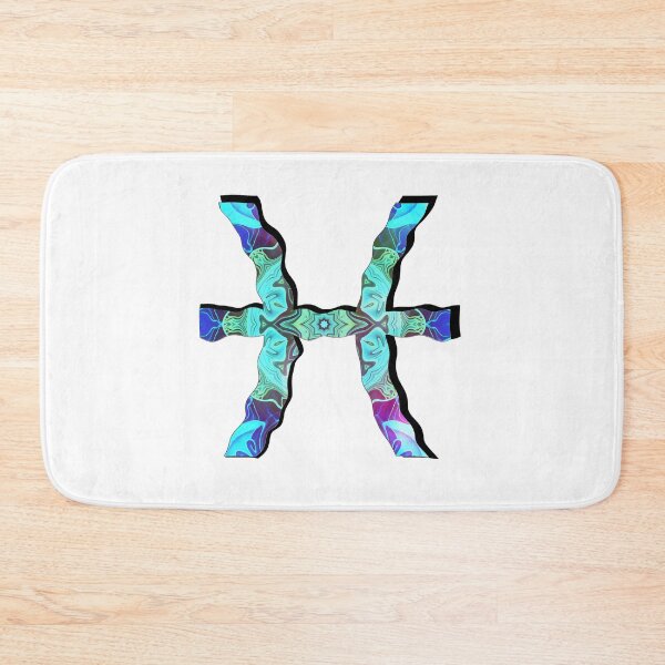 Item preview, Turquoise Blue Tone Pisces Astrological Symbol  designed and sold by Michell Rosenthal.