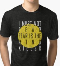 Dune - The Litany Against Fear (White) Tri-blend T-Shirt