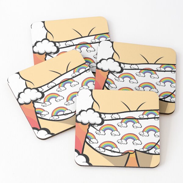 Item preview, Rainbows & Clouds Gay Speedo Trunks Illustration designed and sold by jcastanedaBKLN.