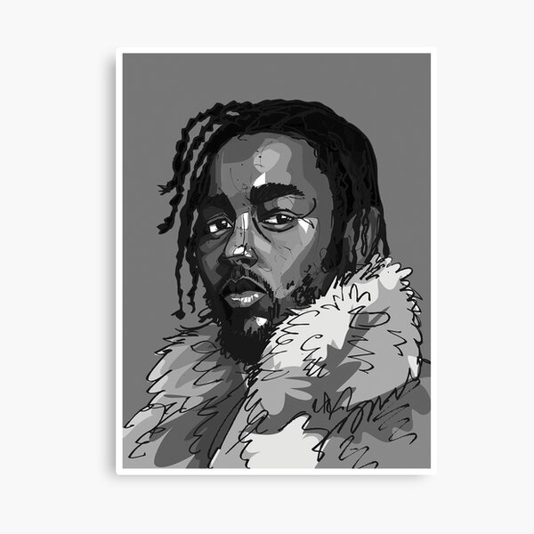 Full Canvas: Left - Kendrick Lamar Portrait Original Canvas Painting