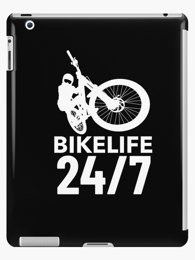 Funny Cool Awesome Design MTB Mountain Bike Bikelife 24/7  iPad Case u0026 Skin