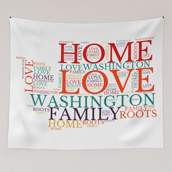 Item preview, Washington Home, Love, Roots and Family Map designed and sold by marosharaf.