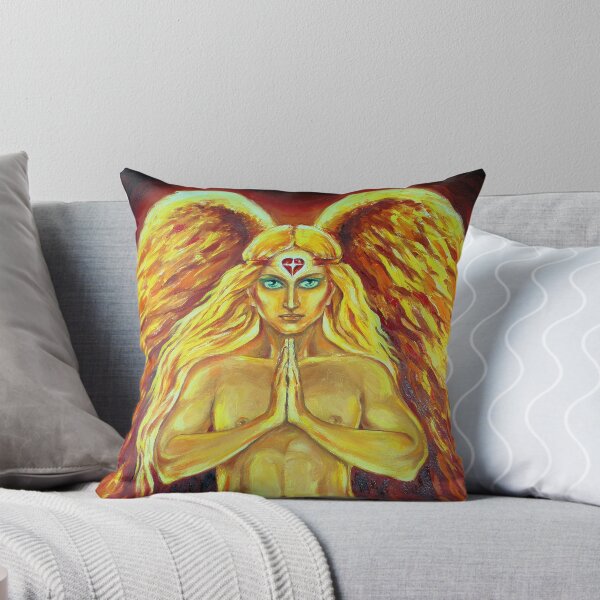 Item preview, Fire angel guardian angel light being painting picture fire angel designed and sold by Margarita-Art.