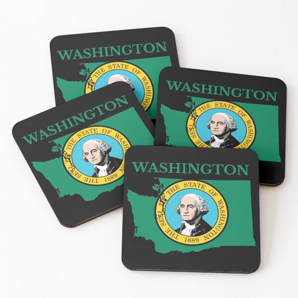 Item preview, Washington Flag Map designed and sold by marosharaf.