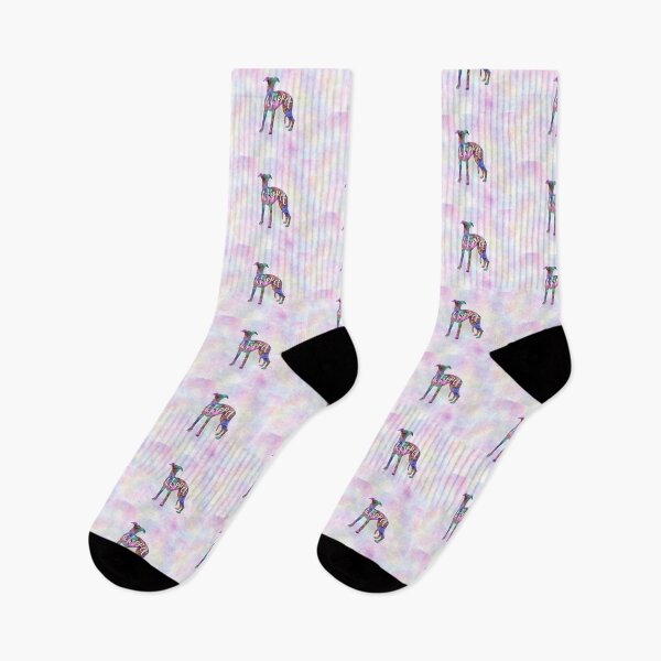 Item preview, Whippet Rainbow Print designed and sold by MyMumNMeQuotes.