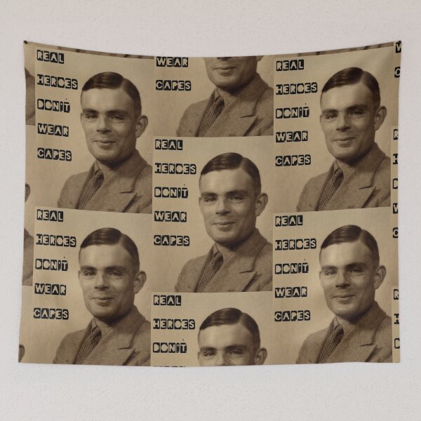 Item preview, Real Heroes Don't Wear Capes ALAN TURING designed and sold by TheMightySnail.