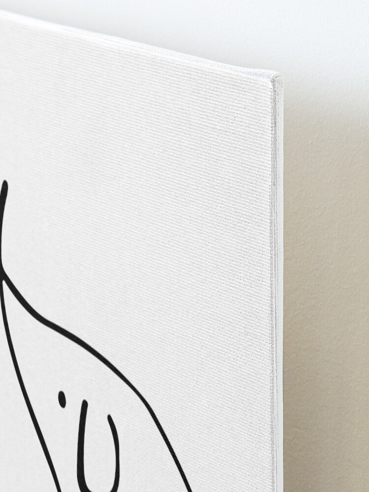 Alternate view of Picasso Elephant Line Art, Animals Designs for Wall Art, Prints, Posters, Men, Women, Kids Mounted Print