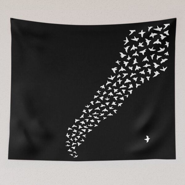 Item preview, Flock of Birds // White designed and sold by RosewallPrints.