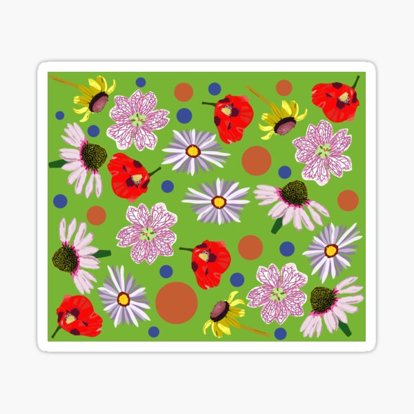 Midwest Perennial Flower Design Sticker