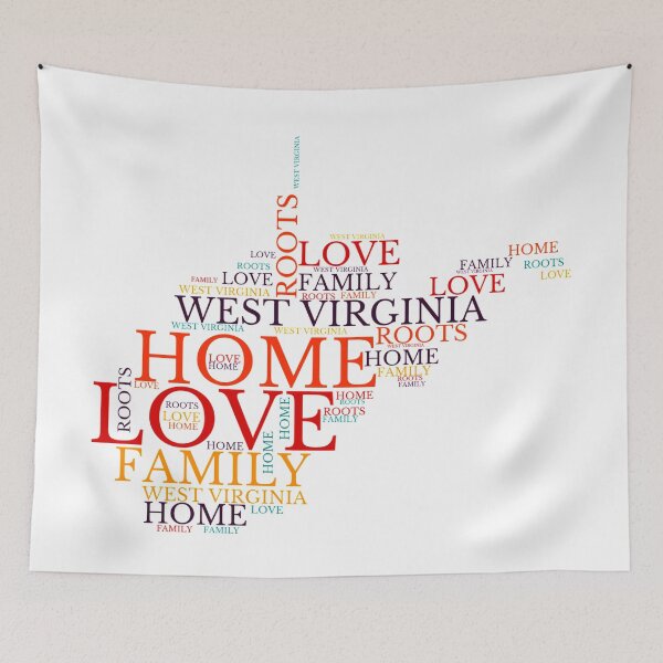 Item preview, West Virginia Home, Love, Roots and Family Map designed and sold by marosharaf.