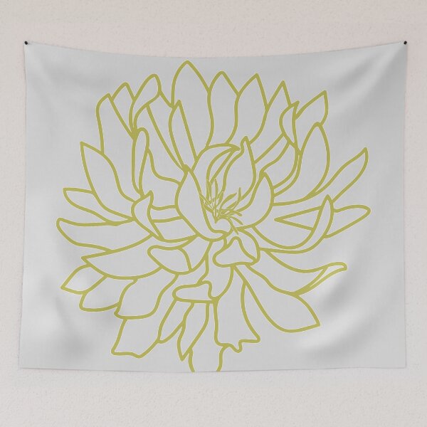 Item preview, Chrysanthemum One-grey designed and sold by Annette Chabidon Studio.