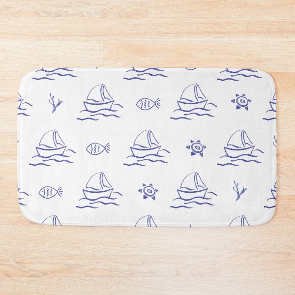 Item preview, Blue and White Nautical Theme designed and sold by TrendyArtPrints.