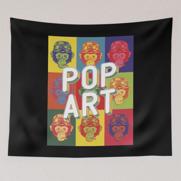 Item preview, Pop Art Funny Monkey Colorful Retro Vintage Biker Motorcycle Rock designed and sold by MemphisCenter.