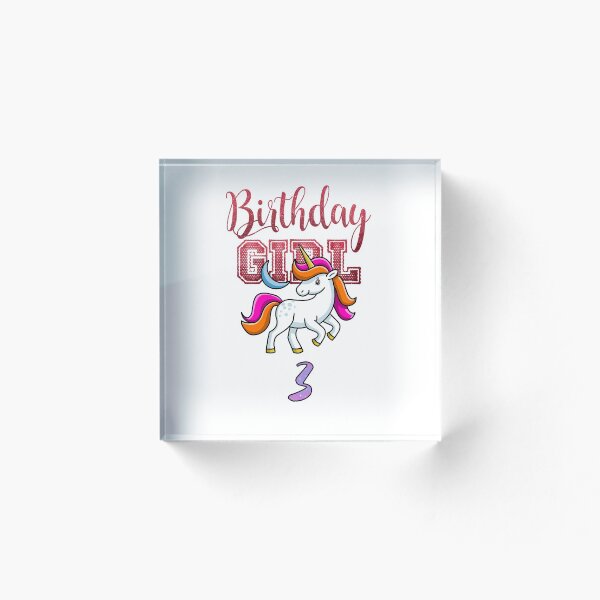 Aperçu de l'œuvre 3 Years Birthday and anniversary Gift unicorn, Happy Birthday unicorn girl créée et vendue par BESTIFY.