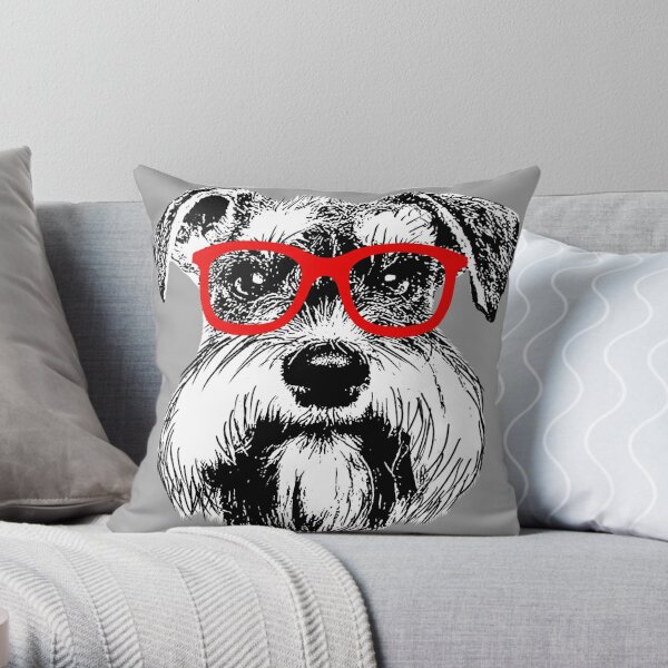 Throw Pillows By Marley Ungaro Giant Schnauzer White