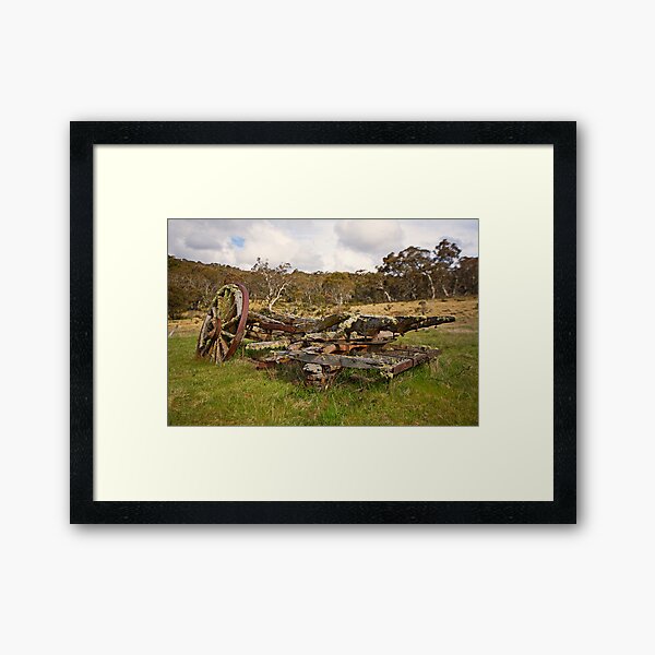 Old Cart, Coolamine Homestead, Kosciuszko National Park Framed Art Print